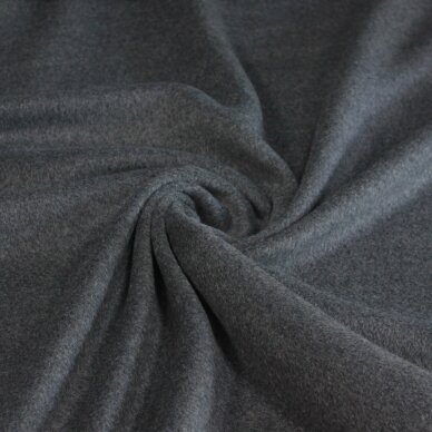 Aukštos kokybės audinys paltui tamsiai pilka spalva 2