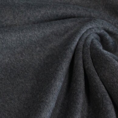 Aukštos kokybės audinys paltui tamsiai pilka spalva 3