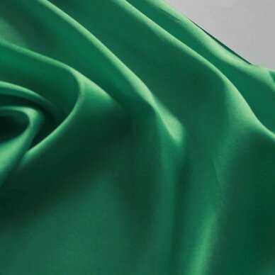 Smaragdo spalvos elastingas atlasinis šilkas 5