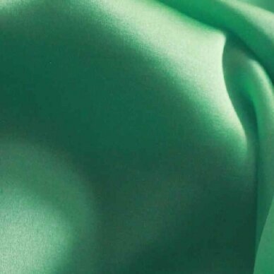 Smaragdo spalvos elastingas atlasinis šilkas 6