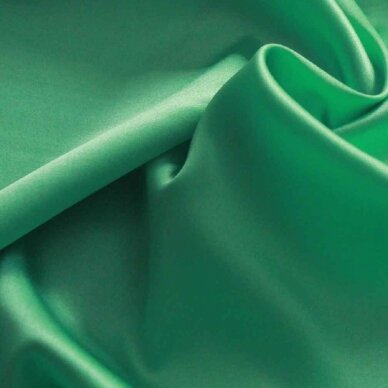 Smaragdo spalvos elastingas atlasinis šilkas 2